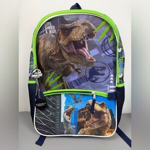 Jurassic park back pack/with detachable lunch kit. New with tags. Multicolor.